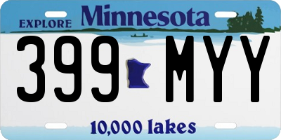 MN license plate 399MYY