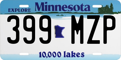 MN license plate 399MZP