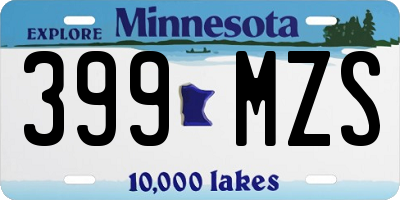 MN license plate 399MZS