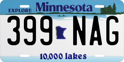 MN license plate 399NAG