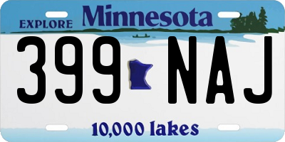 MN license plate 399NAJ