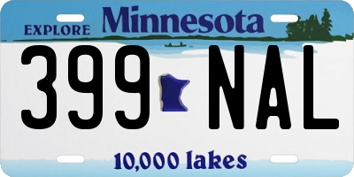 MN license plate 399NAL