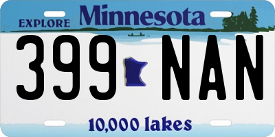 MN license plate 399NAN
