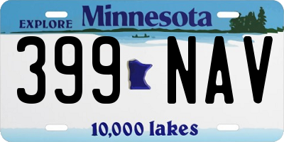 MN license plate 399NAV