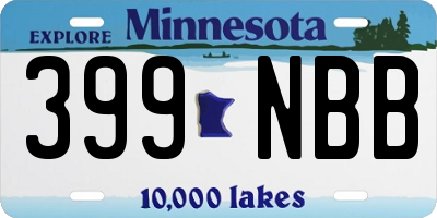 MN license plate 399NBB