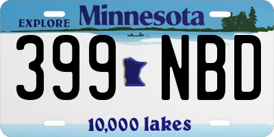MN license plate 399NBD
