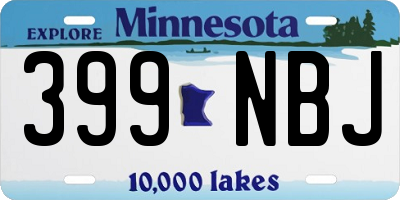 MN license plate 399NBJ