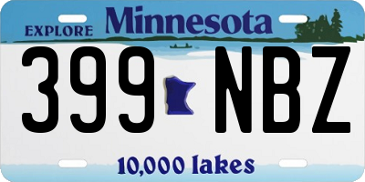 MN license plate 399NBZ