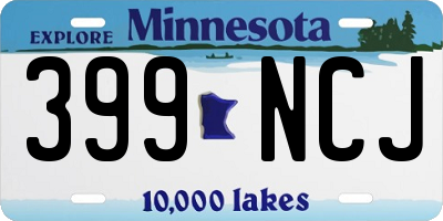 MN license plate 399NCJ