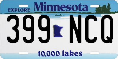 MN license plate 399NCQ