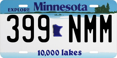 MN license plate 399NMM