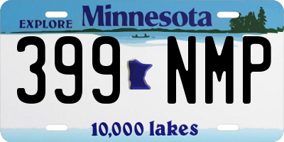 MN license plate 399NMP