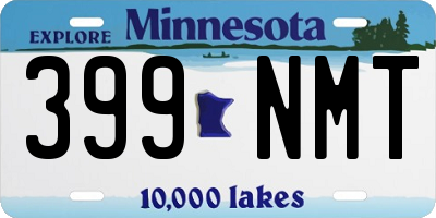 MN license plate 399NMT