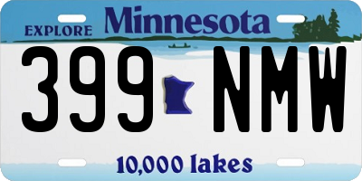 MN license plate 399NMW
