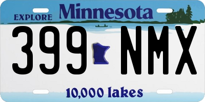 MN license plate 399NMX