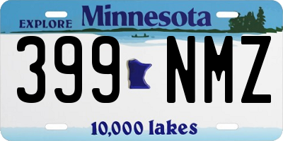 MN license plate 399NMZ