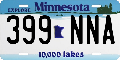 MN license plate 399NNA