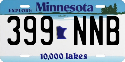 MN license plate 399NNB
