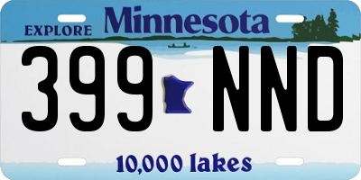 MN license plate 399NND