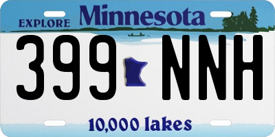 MN license plate 399NNH