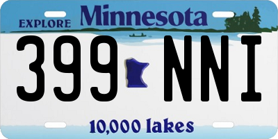 MN license plate 399NNI