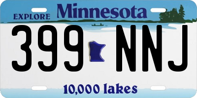 MN license plate 399NNJ