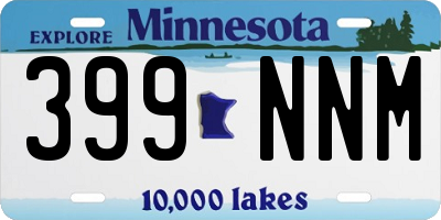 MN license plate 399NNM