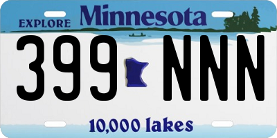 MN license plate 399NNN
