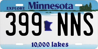 MN license plate 399NNS
