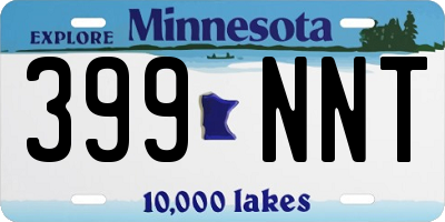 MN license plate 399NNT