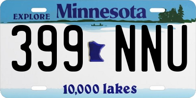 MN license plate 399NNU