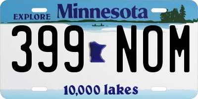 MN license plate 399NOM