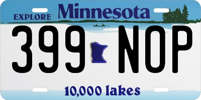MN license plate 399NOP