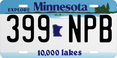 MN license plate 399NPB
