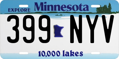 MN license plate 399NYV