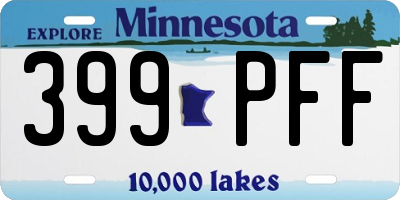 MN license plate 399PFF