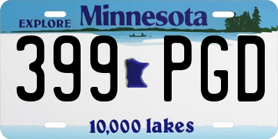 MN license plate 399PGD