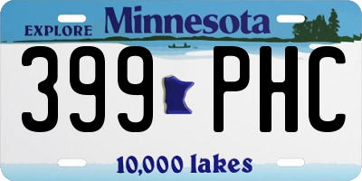 MN license plate 399PHC