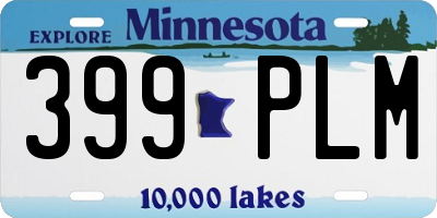 MN license plate 399PLM