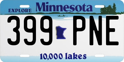 MN license plate 399PNE