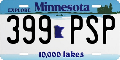 MN license plate 399PSP