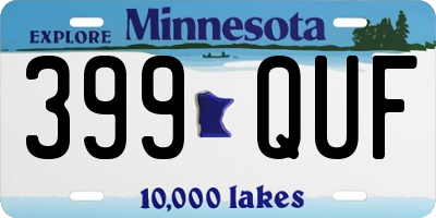 MN license plate 399QUF