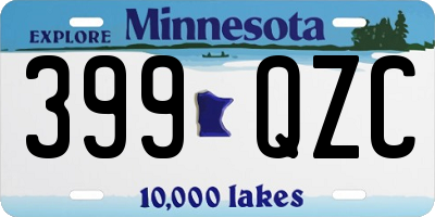 MN license plate 399QZC