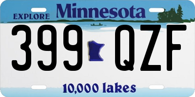 MN license plate 399QZF