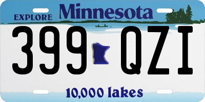 MN license plate 399QZI