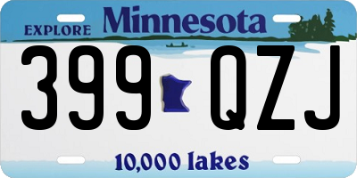 MN license plate 399QZJ