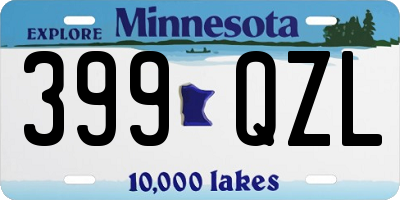 MN license plate 399QZL