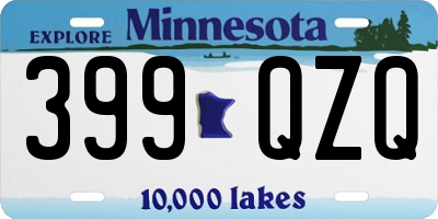 MN license plate 399QZQ