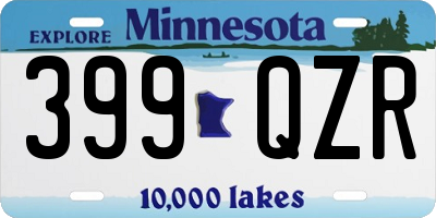 MN license plate 399QZR