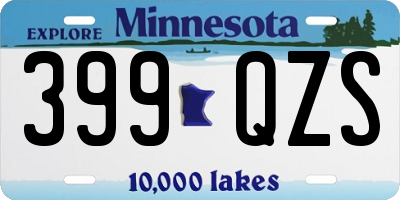 MN license plate 399QZS